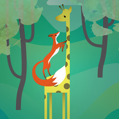 Fox and giraffe